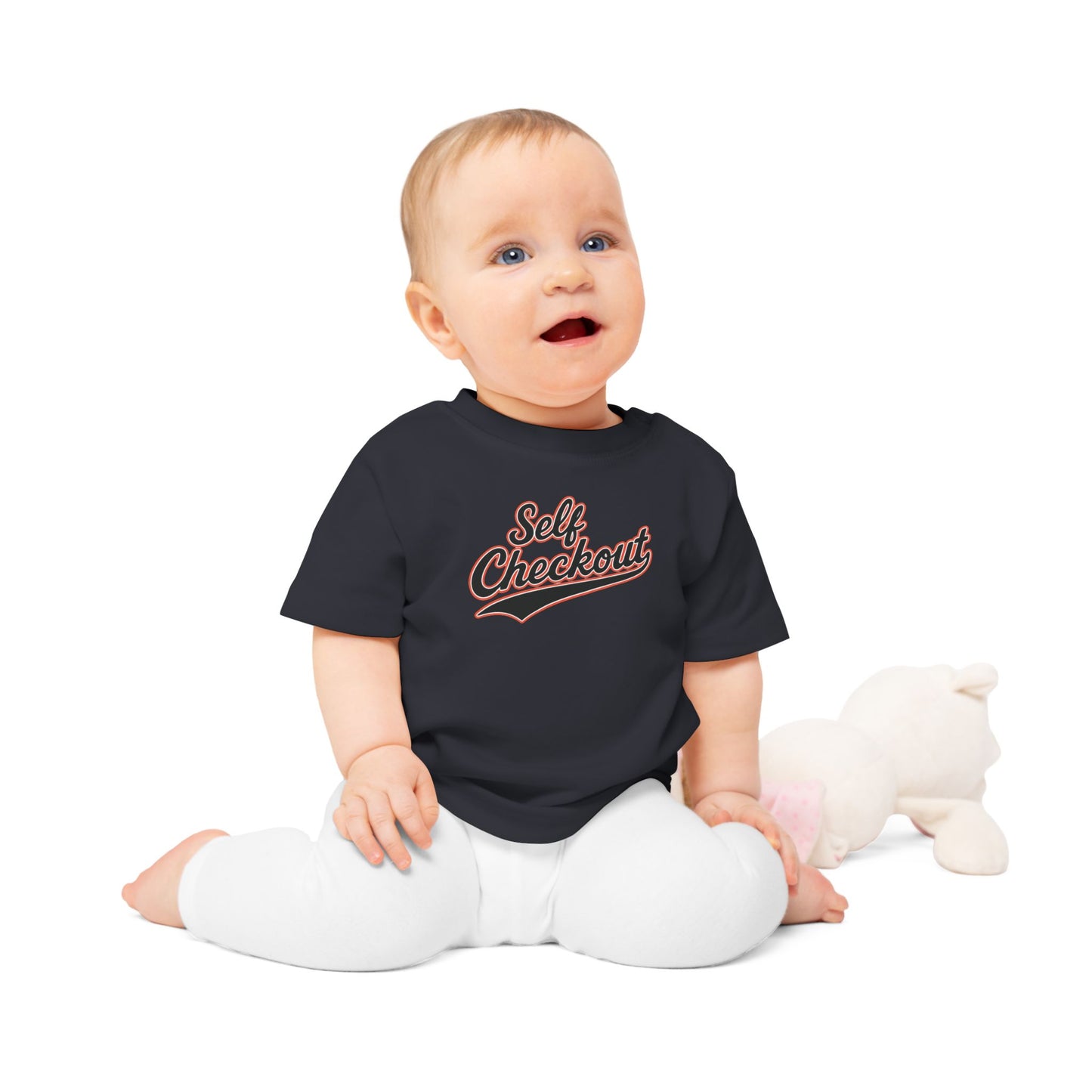Self Checkout Baby T-Shirt (Side Buttons)