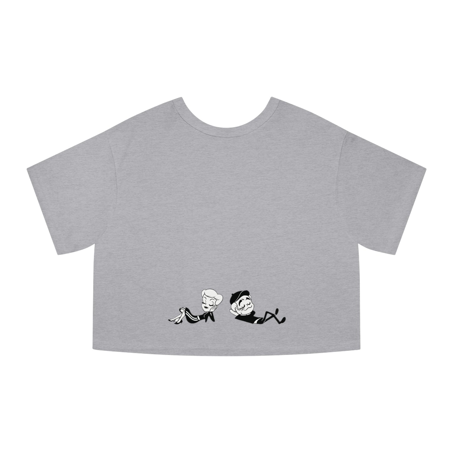 Self Checkout Cropped T-Shirt — Pink Retro Heart Graphic ("Every Night I Close My Eyes...")