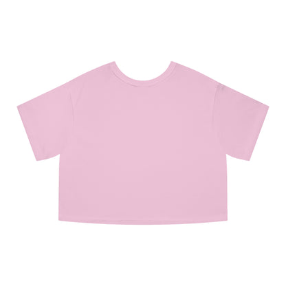 Self Checkout Cropped T-Shirt — Pink Retro Heart Graphic ("Every Night I Close My Eyes...")