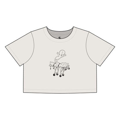 2 The Morgue Women's Heavy Faded Crop Tee
