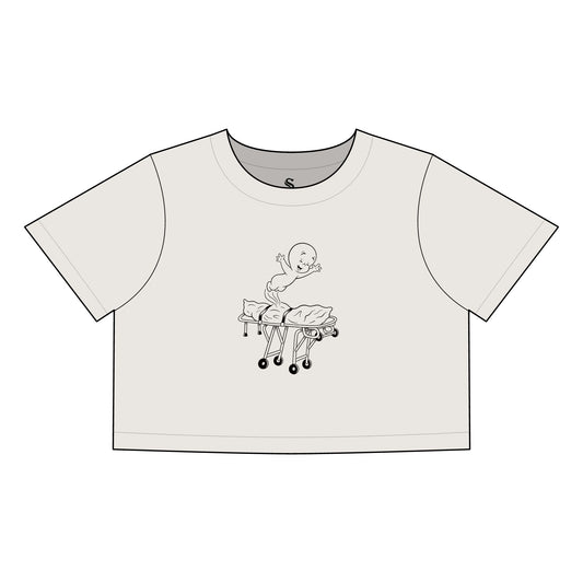 2 The Morgue Women's Heavy Faded Crop Tee